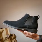 Martin Boots Manufacturer - Genuine Leather British Style High-top Suede Mid-calf Nubuck Matte Boots for Men