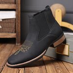 Men's Ankle Chelsea Boots Manufacturer - Wholesale Velvet Lace-Up Anti-Slip for All Seasons Original Quality Factory