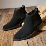 Martin Boots Manufacturer - Genuine Leather British Style High-top Suede Mid-calf Nubuck Matte Boots for Men
