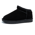 Flat Padded Ankle Snow Boots Manufacturer - Autumn Winter Warm Cowhide Upper Genuine Suede Faux Fur Water Splash-proof TPR Rubber Sole