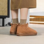 Women's Winter Warm Boots Manufacturer - Plus Plush Lining Thickened Leather New Design Outdoor Non-slip Waterproof Short Snow Boots