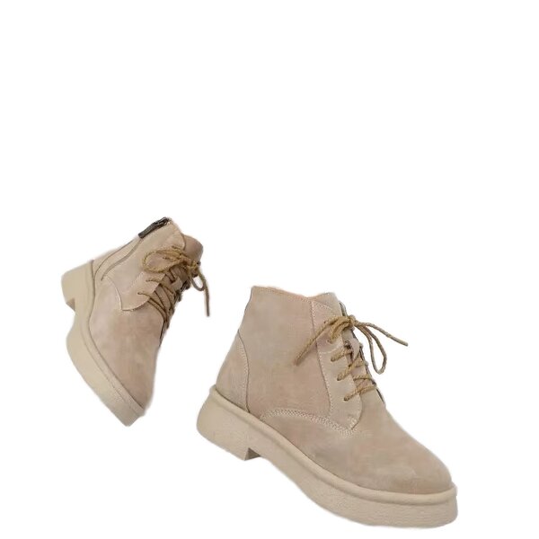 Custom-Made Snow Boots Manufacturer - Lightweight Casual Ankle Boots for Women Autumn Slip-Resistant Warm Plush Lining Lace-Up