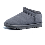 Flat Padded Ankle Snow Boots Manufacturer - Autumn Winter Warm Cowhide Upper Genuine Suede Faux Fur Water Splash-proof TPR Rubber Sole