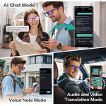 AI Glasses Manufacturer - NEW Smart Translation Multi Language Voice Assistant Magnetic Charging Audio Call SunGlass