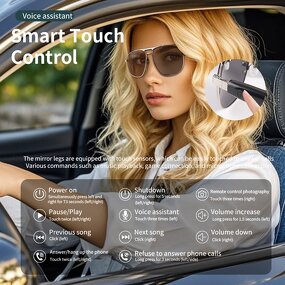 Camera Smart Glasses Manufacturer - Call Women Blue Light Blocking AI Translator Smart Reading Glasses for Men With Music