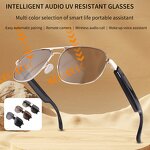 AI Glasses Manufacturer - NEW Smart Translation Multi Language Voice Assistant Magnetic Charging Audio Call SunGlass