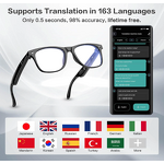 AI Glasses Manufacturer - NEW Smart Translation Multi Language Voice Assistant Magnetic Charging Audio Call SunGlass