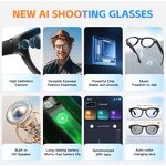 Smart Shooting Glasses Manufacturer - 2025 W500 with Camera BT Audio Call AI Photo Recognition Voice Recording Wearable