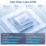 Mini PC Manufacturer - Intel Alder Lake N95 4c 4t 16GB DDR4 500GB Dual Display with Built-in Power Supply for Home Office
