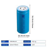 Lithium Battery Manufacturer - 32700 6000mAh 3.7V UL1973 Certified for Solar Generators NFPA 101 Emergency Lights 90min