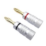Banana Plug Manufacturer - Red Black Circle Copper Gold-Plated Cross Welding Free 4MM for Audio Speaker Cable