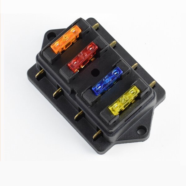 Auto Fuse Box Manufacturer - BH-2P 4P 5P 6P 8P 10P 12P 6.3mm Multi-Slot Medium Blade Fuse Holder for Cars/Trucks 100A