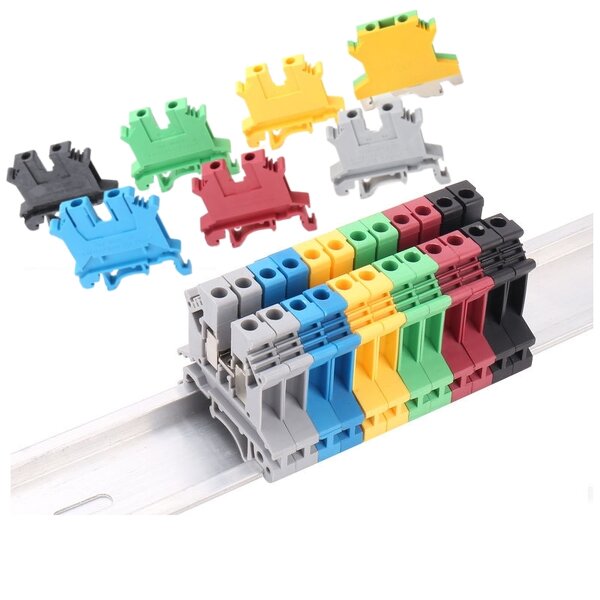 Terminal Blocks Manufacturer - UK 2.5B/3N/5N/6N/10N/16N/25N/35N Screw-Type Barrier Strips Universal DIN Rail Mount