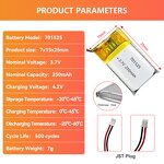 Lithium Ion Pouch Cell Manufacturer - OEM 702530 3.7V 50mAh 250mAh 402530 502530 602530 802530 955565 Li-Ion Polymer