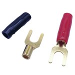 Banana Connector Manufacturer - Mini Soft Rubber Red Black Copper Gold-Plated Plug for Speaker Cable Y/U Type Factory Outlet