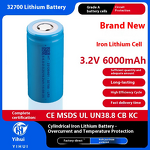 Lithium Battery Manufacturer - 32700 6000mAh 3.7V UL1973 Certified for Solar Generators NFPA 101 Emergency Lights 90min