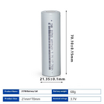 Lithium Battery Manufacturer - 21700 3000-5000mAh 1C High Capacity for GPS Navigators Solar Generators Outdoor Power Stations