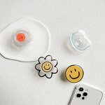 Acrylic Desk Phone Holder Manufacturer - Factory Wholesale Cartoon Bear Smile Grip Stand Mobile Accessories