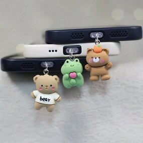 Phone Dust Stopper Pendant Manufacturer - Cute Bear Decorative DIY for iPhone Xiaomi Type-C Interface Phone Accessories