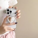 Magnetic Makeup Mirror Phone Bracket Manufacturer - Korean Ins Style Glitter Sequin Love Mirror Sticker Portable Desk