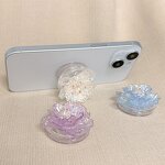 Mobile Phone Desktop Holder Manufacturer - Luxury Flower Sticky Korean Ins Style Telescopic Socket Holder