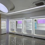 化妆品展示架生产商-零售店储物设计壁挂柜