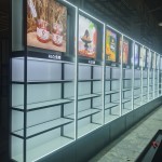 化妆品展示架生产商-可定制柜体灯窗货架