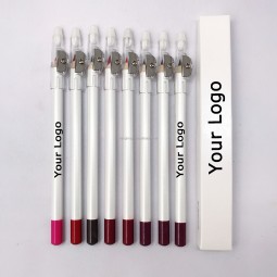 素食唇线笔源头工厂-高品质乳霜贴牌黑色包装25色