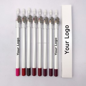 素食唇线笔源头工厂-高品质乳霜贴牌黑色包装25色