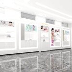 化妆品展示架生产商-零售店储物设计壁挂柜