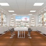 化妆品展示架生产商-零售店储物设计壁挂柜