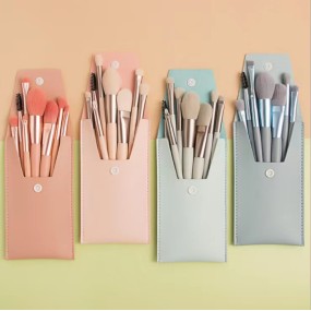 Makeup Brush Set Manufacturer - Factory 8 Pcs Personalized Custom Logo Bag