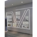 化妆品展示架生产商-可定制柜体灯窗货架