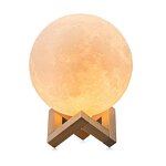 LED Night Light Manufacturer - 2025 3D Print Moon Lamp Rechargeable Warm Cold Light 400mAh Battery 3-6h Home Bedroom Decoration