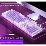 Gaming Keyboard Manufacturer - 104 Keys Wired Color Matching Backlit Mechanical Feel Computer E-sports Peripherals for Desktop