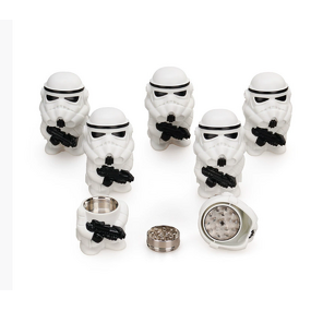Metal Grinder Manufacturer - Custom Star Wars Themed 3-Chamber Zinc Alloy with Laser Engraved Stormtrooper