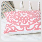 Sofa Pillowcase Manufacturer - Geometric Embroidery Simple and Luxurious Headboard Cushion Living Room Waist Protection
