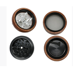 Herb Grinder Manufacturer - Wholesale 4-Layer 67mm Aluminum Alloy with New Wooden Hand Crank Cone Shape