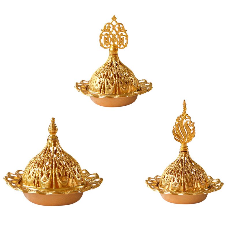 Incense Burner Manufacturer - Multi Style Metal Little Golden Pagoda Simple Home Decoration Creative Incense Holder
