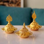 Incense Burner Manufacturer - Multi Style Metal Little Golden Pagoda Simple Home Decoration Creative Incense Holder