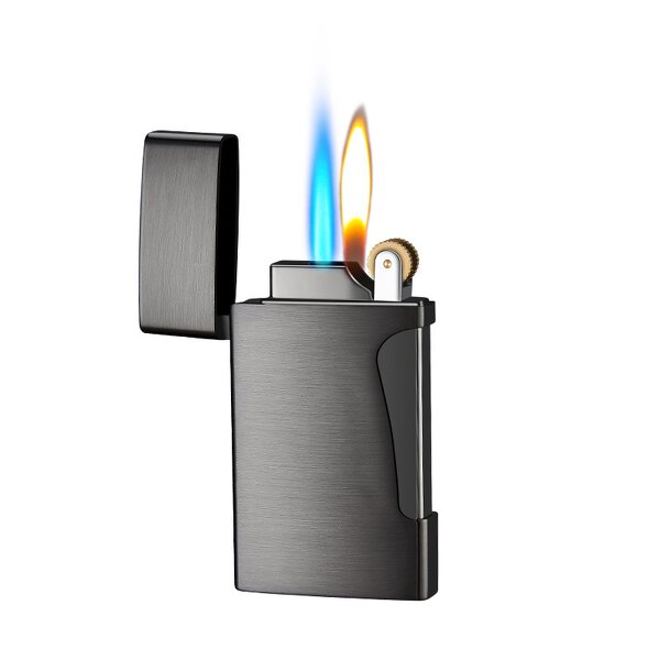 Lighter Manufacturer - Double Flame Metal Butane Gas Windproof for Cigarettes Support Custom