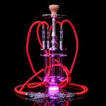 Acrylic Hookah Manufacturer - Gatling Four Pipe with Light Arabian Bar Hookah Set