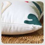 Pillow Cover Manufacturer - Pure Cotton Embroidered with American Flamingo Luxurious Square Sofa Cushion Living Room