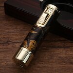 Cigar Lighter Manufacturer - Honest New Inflatable Blue Flame 7.5MM Cigar Drill Windproof with Hidden Cigar Needle