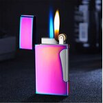 Lighter Manufacturer - Double Flame Metal Butane Gas Windproof for Cigarettes Support Custom