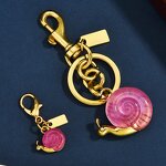 Keychain Manufacturer - Cute Metal with Big and Small Snail Bags Pendant Durable and Stylish Accessory