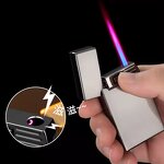 Electric Lighter Manufacturer - Premium Men's Windproof All-in-One Arc with Transparent Air Chamber Alloy Body