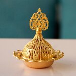 Incense Burner Manufacturer - Multi Style Metal Little Golden Pagoda Simple Home Decoration Creative Incense Holder