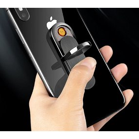 Phone Holder Lighter Manufacturer - Multifunctional with Windproof Electric Ignition Mobile Charging