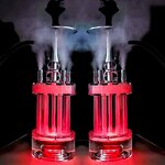 Acrylic Hookah Manufacturer - Gatling Four Pipe with Light Arabian Bar Hookah Set